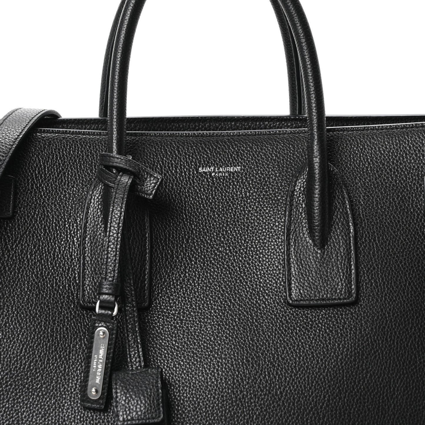 Grained Calfskin Large Souple Sac De Jour Black