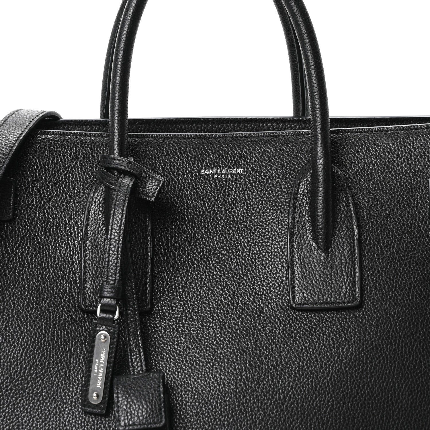 Saint Laurent Grained Calfskin Large Souple Sac De Jour Black 8 of 10