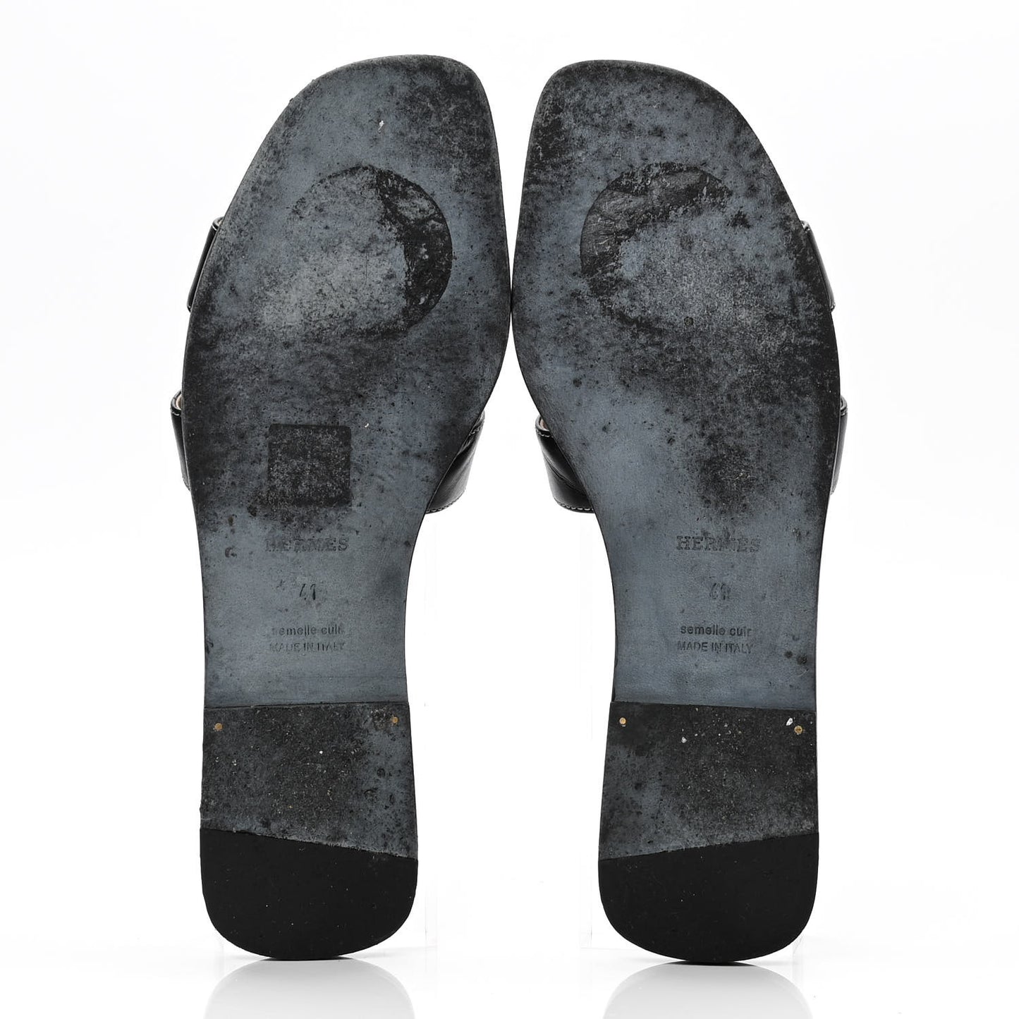 Box Calfskin Oran Sandals 41 Black