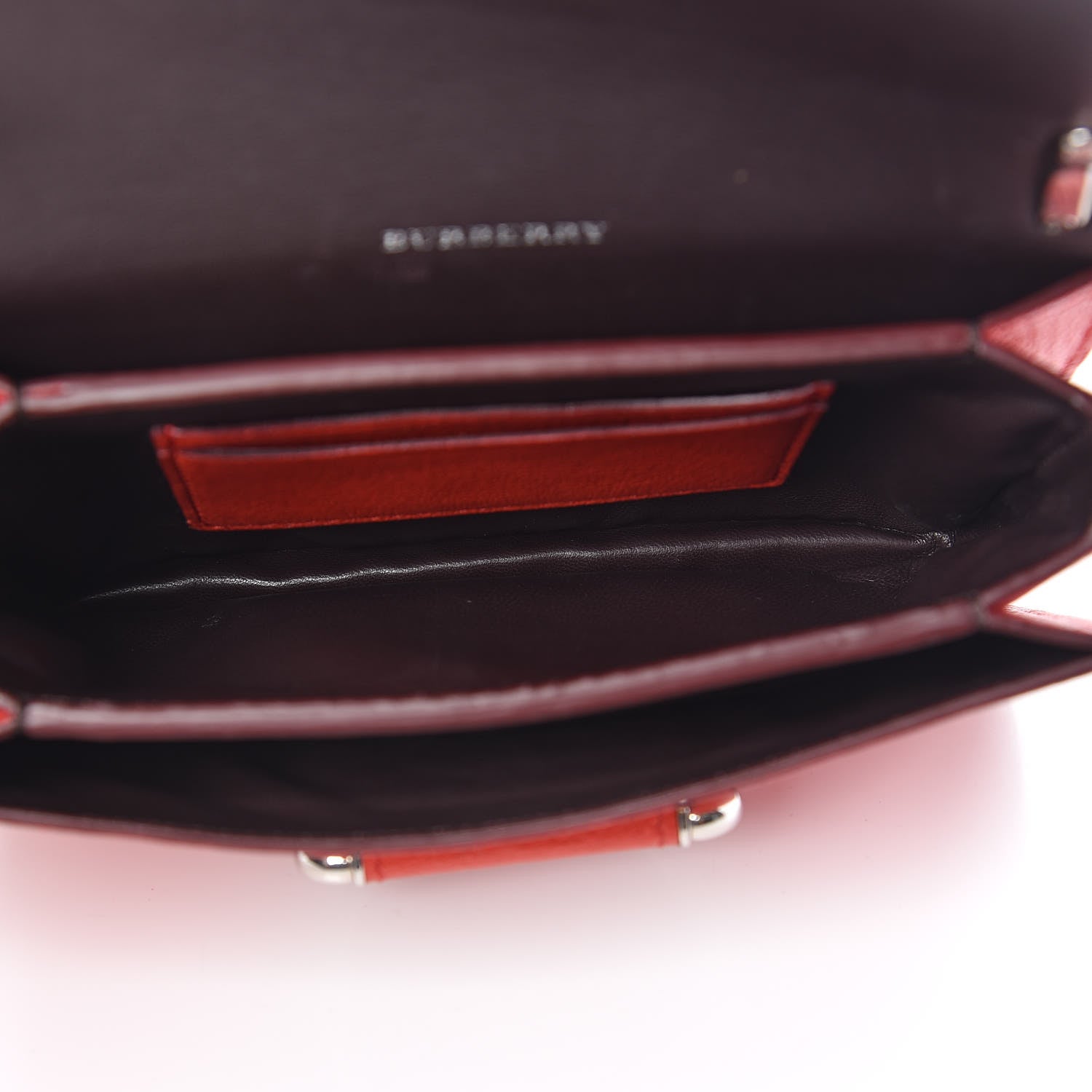 Burberry Goatskin Mini D-Ring Bag Bright Red 7 of 10
