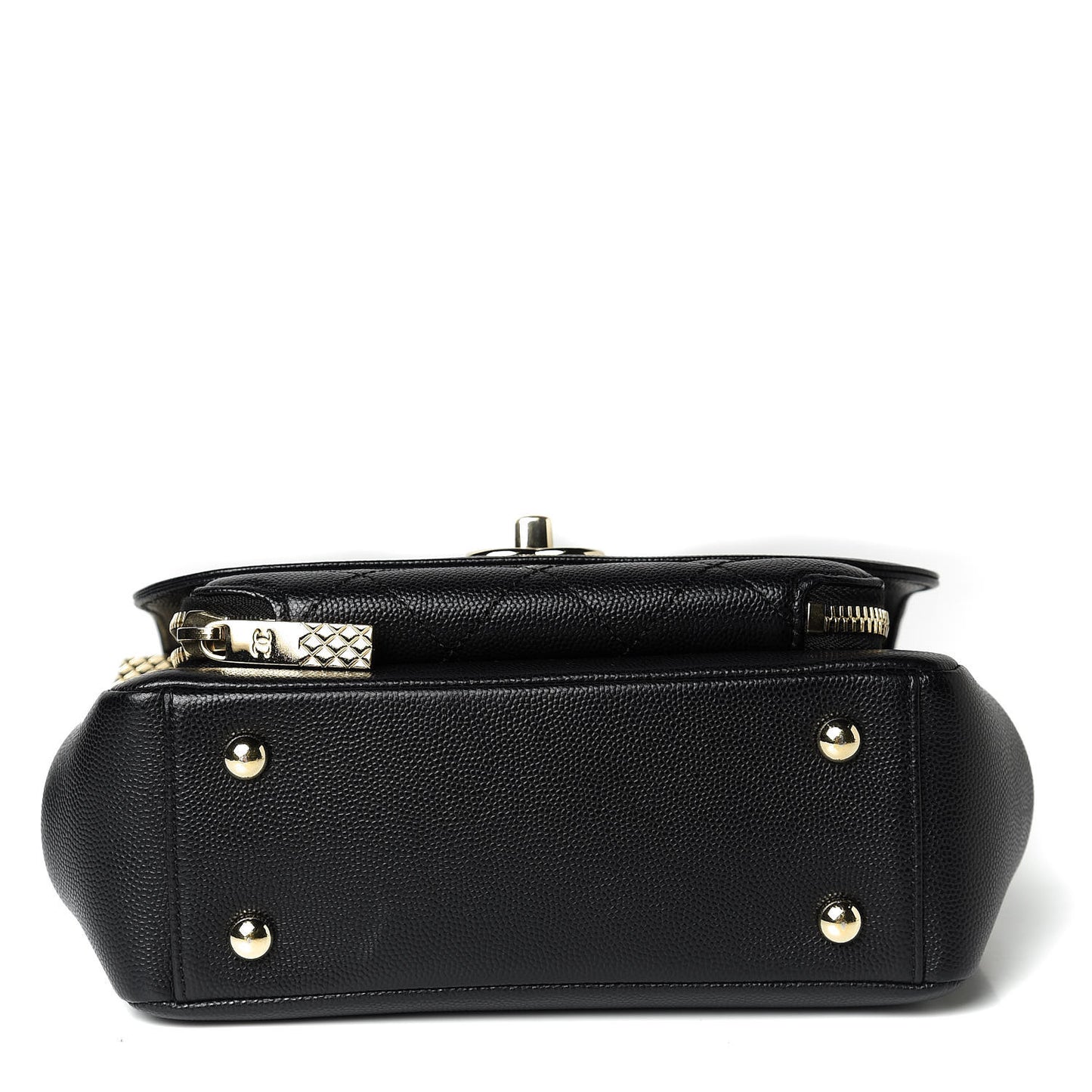 Caviar Quilted Mini Business Affinity Flap Black