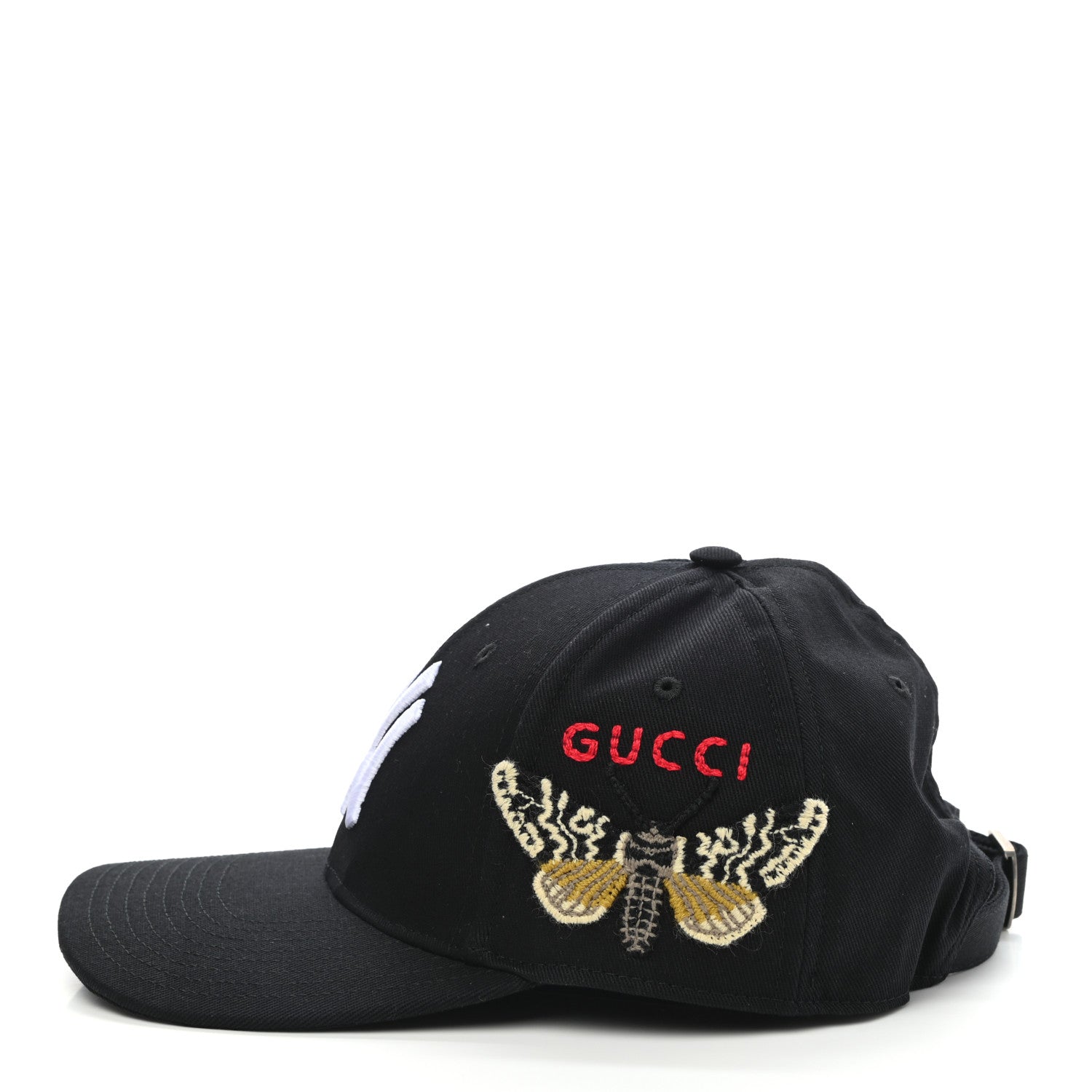 Gucci X MLB Cotton NY Yankees Baseball Hat 57-61 Black 3 of 9