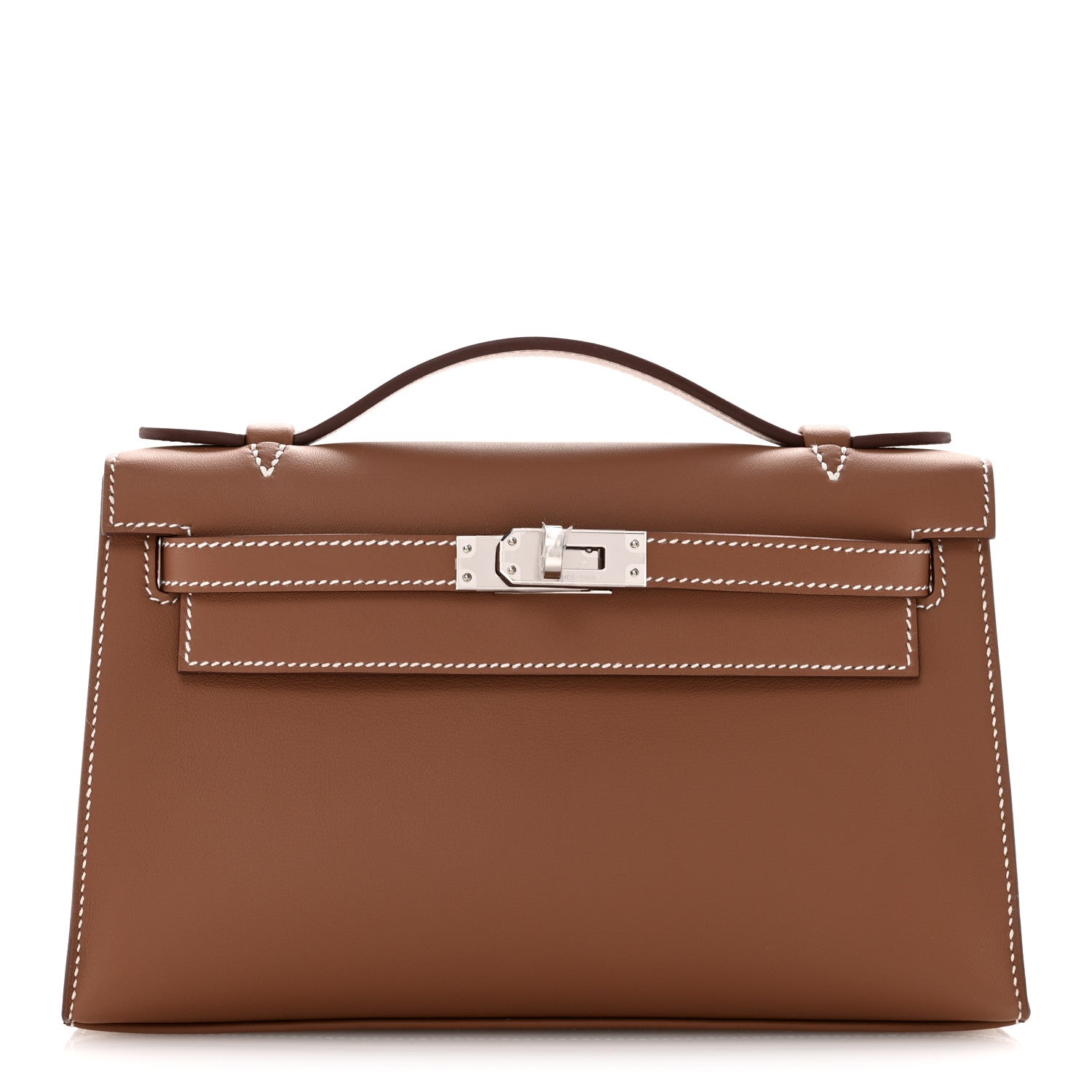 Hermes Swift Kelly Pochette Clutch Gold 1 of 11