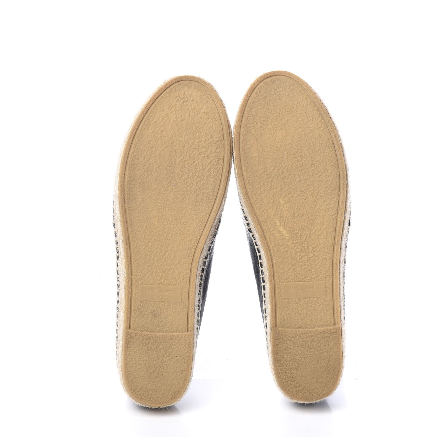 Saint Laurent Lambskin Monogram Espadrilles 37 Black 5 of 9