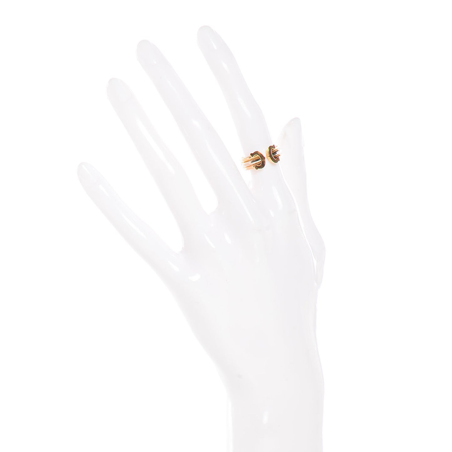 18K Pink Yellow White Gold C De Ring 48 4.5