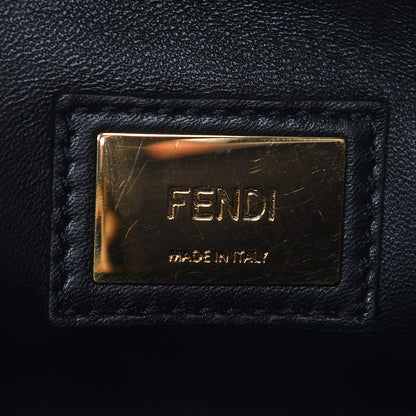 Fendi Vitello Seta Shiny Nappa Medium Peekaboo Iconic Satchel Black 7 of 8