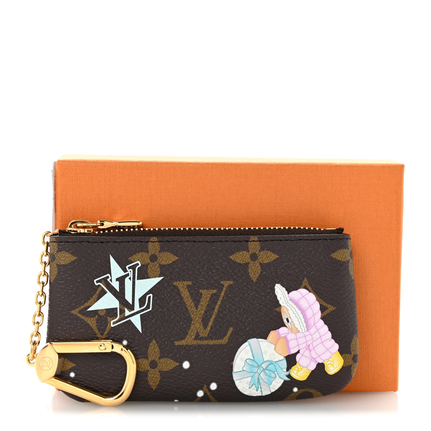 Louis Vuitton Monogram 2025 Christmas Animation Key Pouch Azur Frost 9 of 9