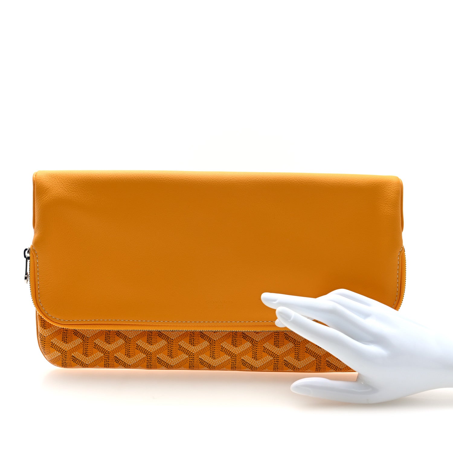 Goyard Goyardine Sainte Marie Soft Clutch Yellow 2 of 7