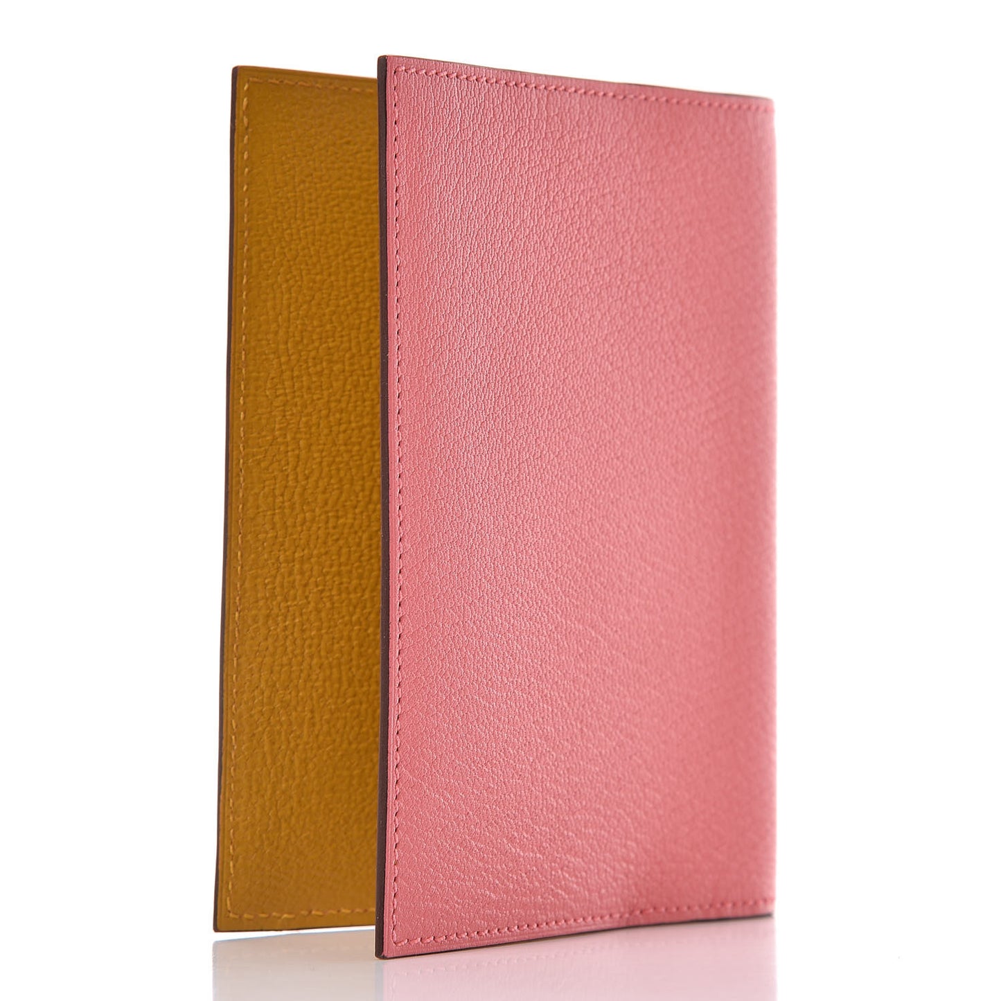 Chevre Mysore Globe Trotter Agenda PM Cover Rose Azalee Jaune Ambre