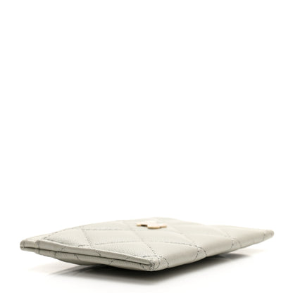 Chanel Lambskin Quilted Card Holder Grey 4 of 10