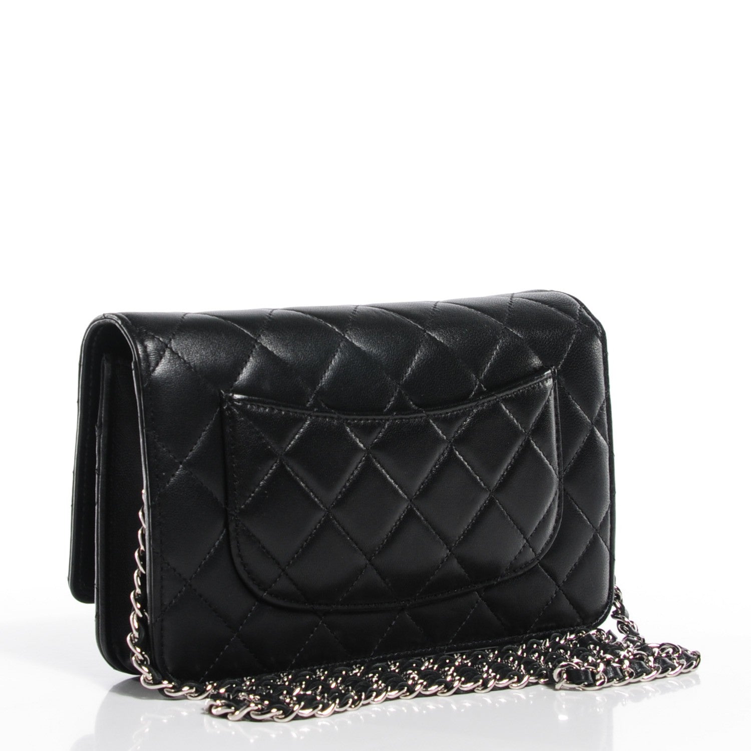 Chanel Lambskin Quilted Wallet on Chain WOC Black 3 of 8