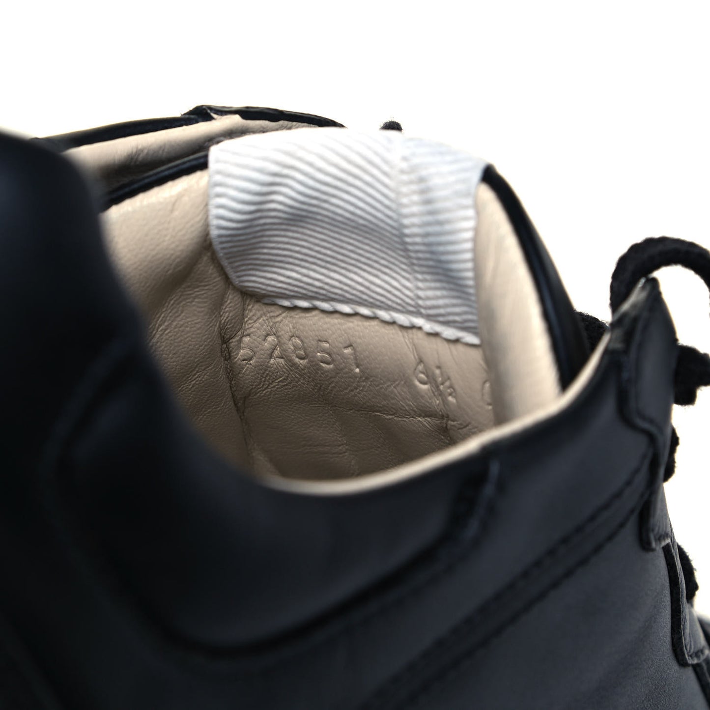 Calfskin Iridescent Logo Mens Rhyton Sneakers 6.5 Black