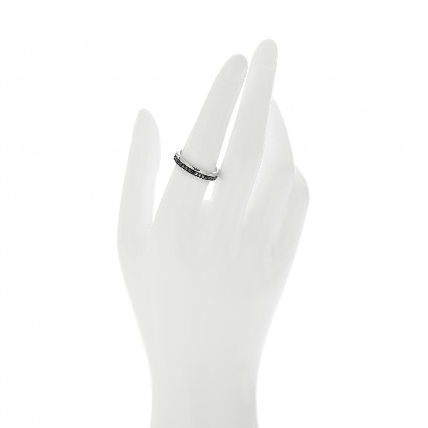 Boucheron 18K White Gold PVD Quatre Black Edition Wedding Band Ring 56 7.75 2 of 7