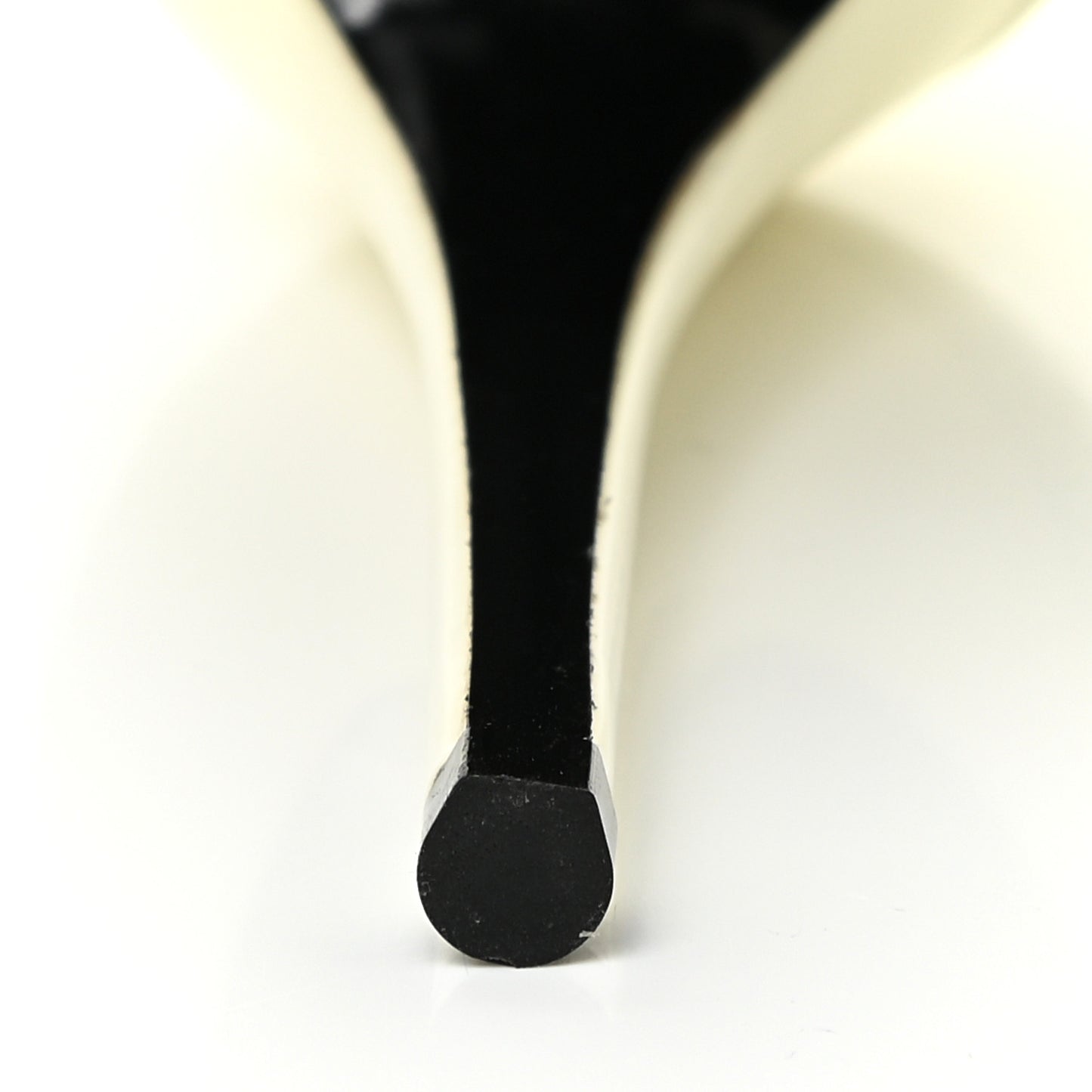 Monogram Patent Call Back Pumps 37.5 White