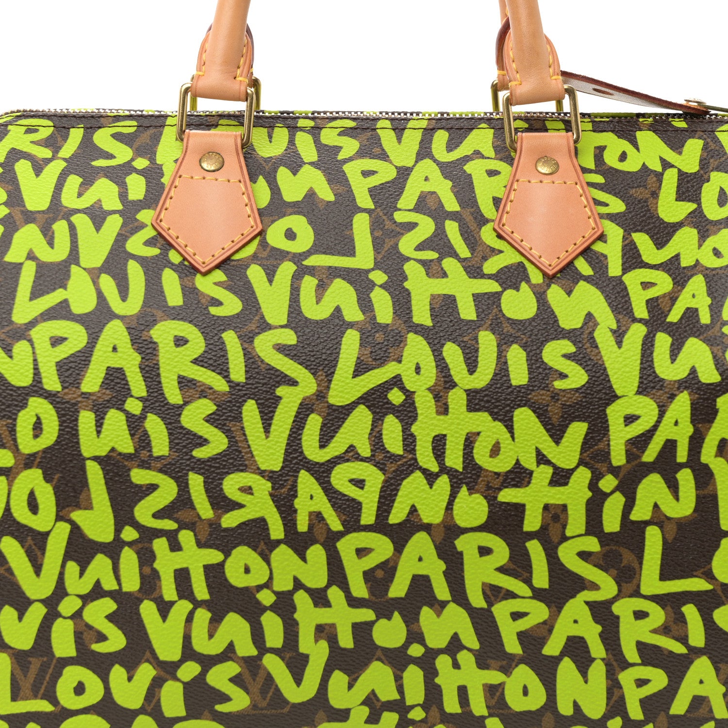 Louis Vuitton Monogram Graffiti Speedy 30 Green 8 of 11