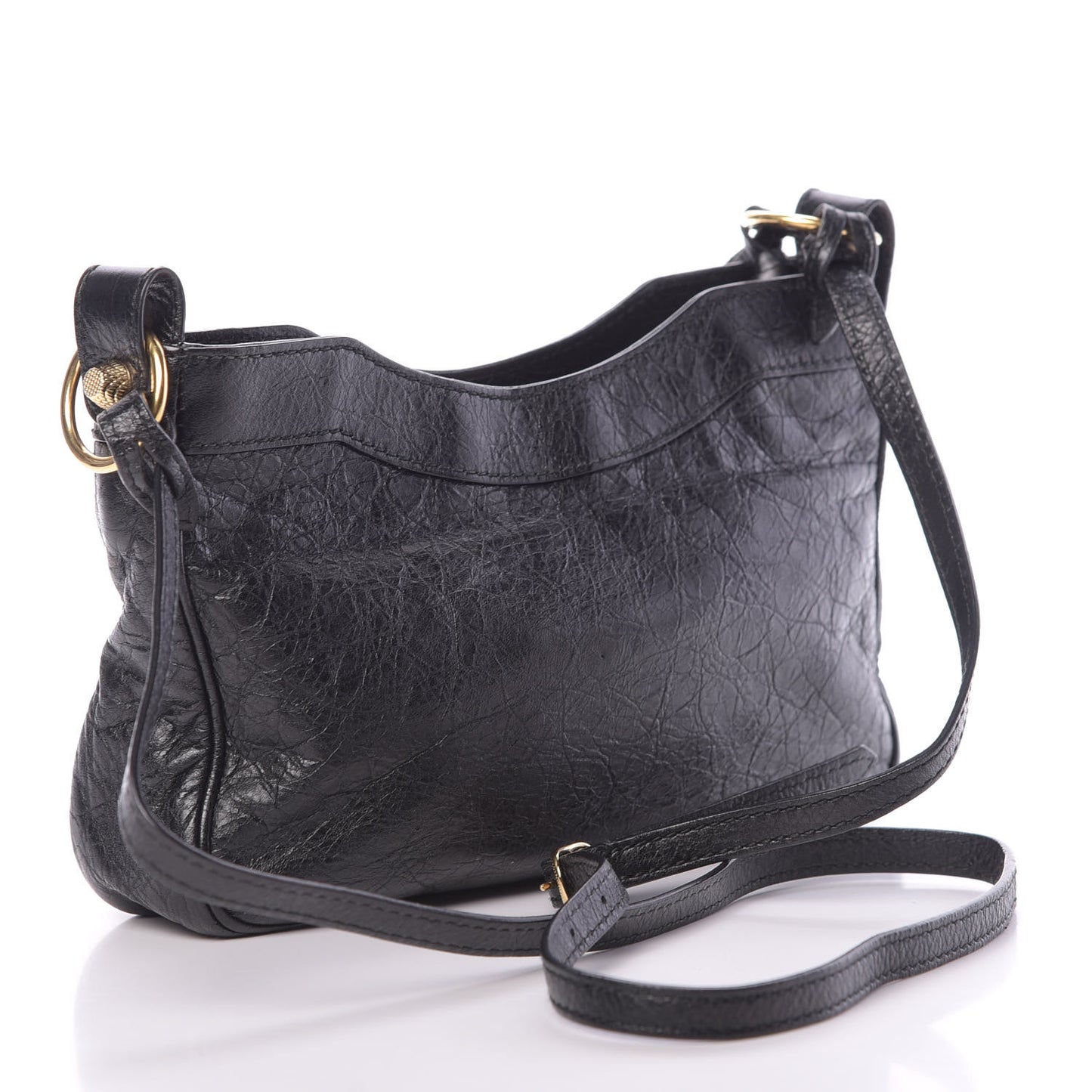 Agneau Giant 12 Gold Hardware Hip Black