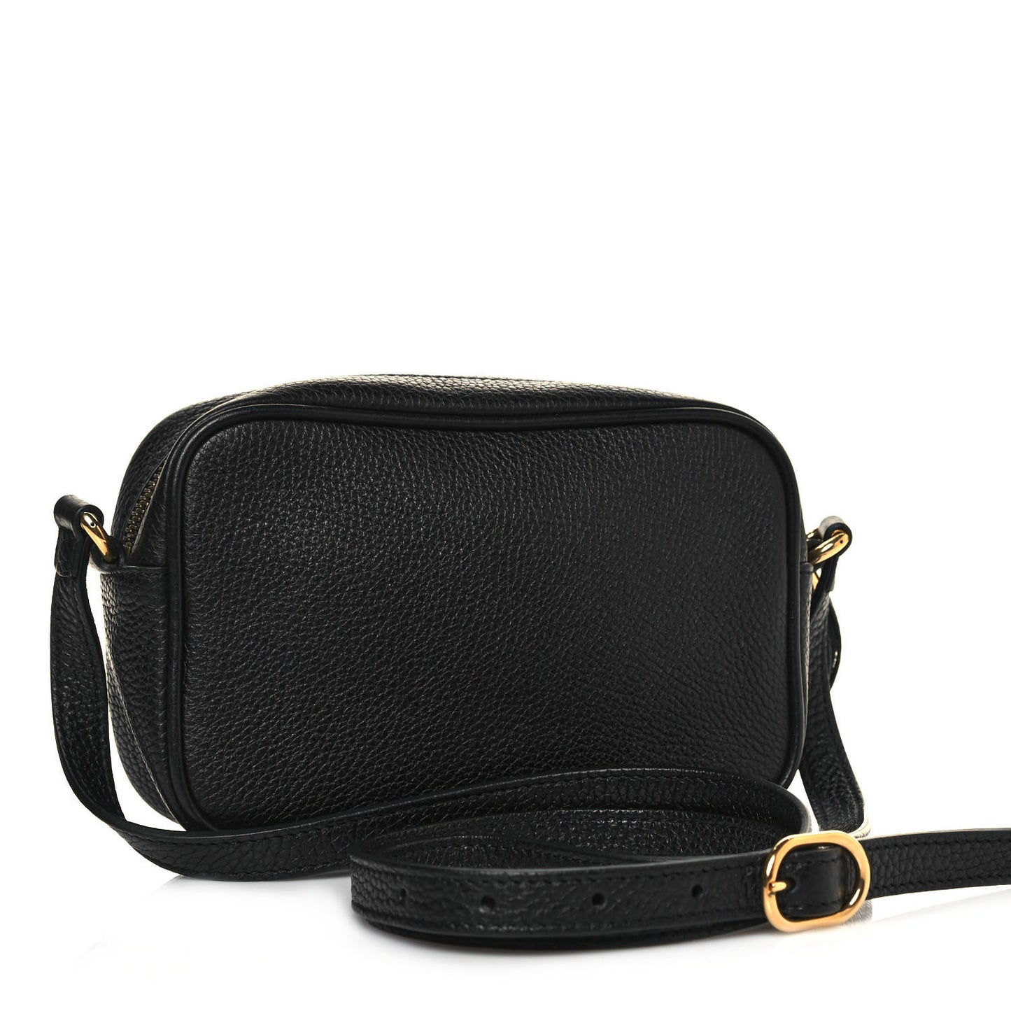 Pebbled Calfskin Mini Soho Disco Bag Black