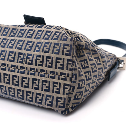 Fendi Zucchino Shoulder Bag Blue 9 of 12