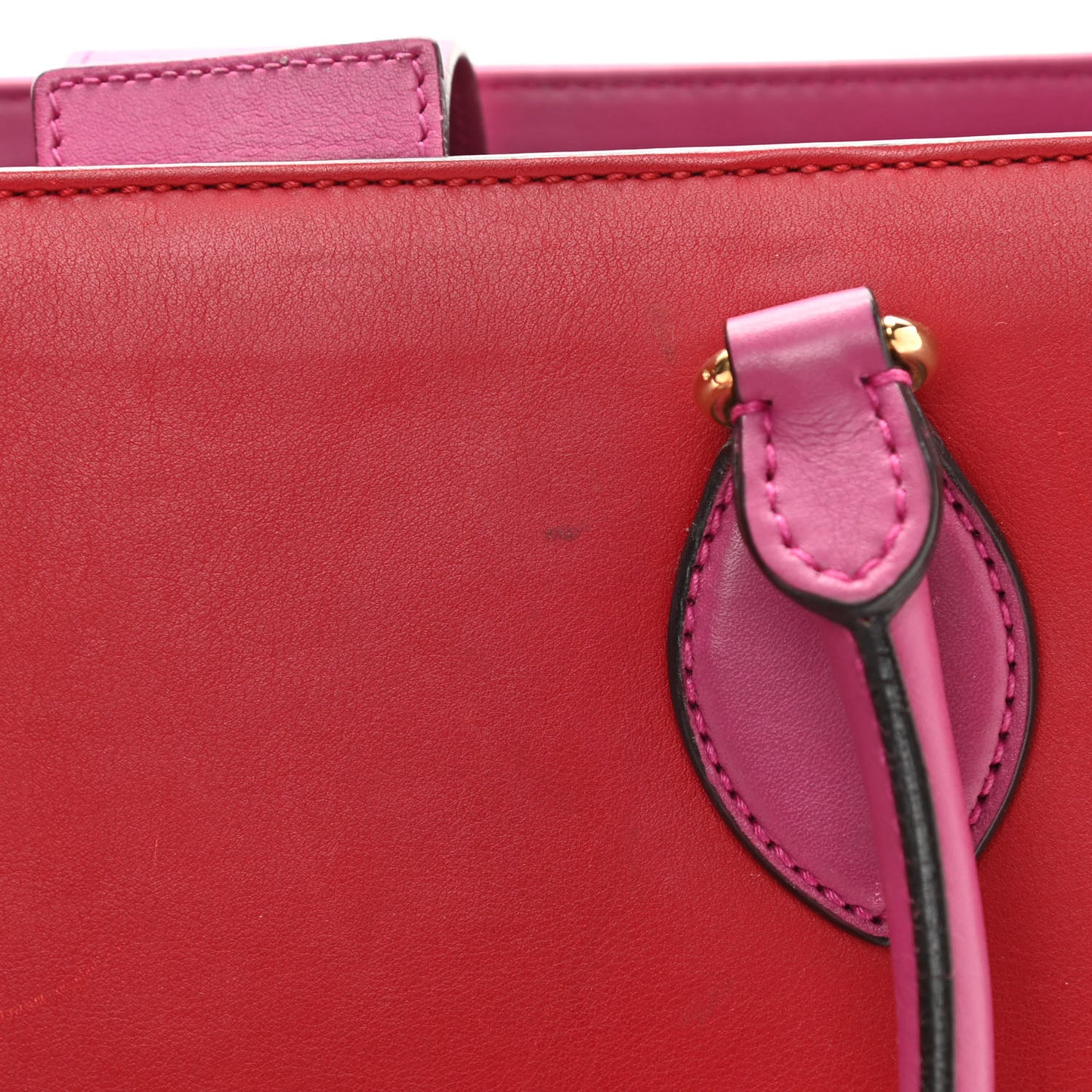 Calfskin Small Top Handle Bag Hibiscus Red New Rosette