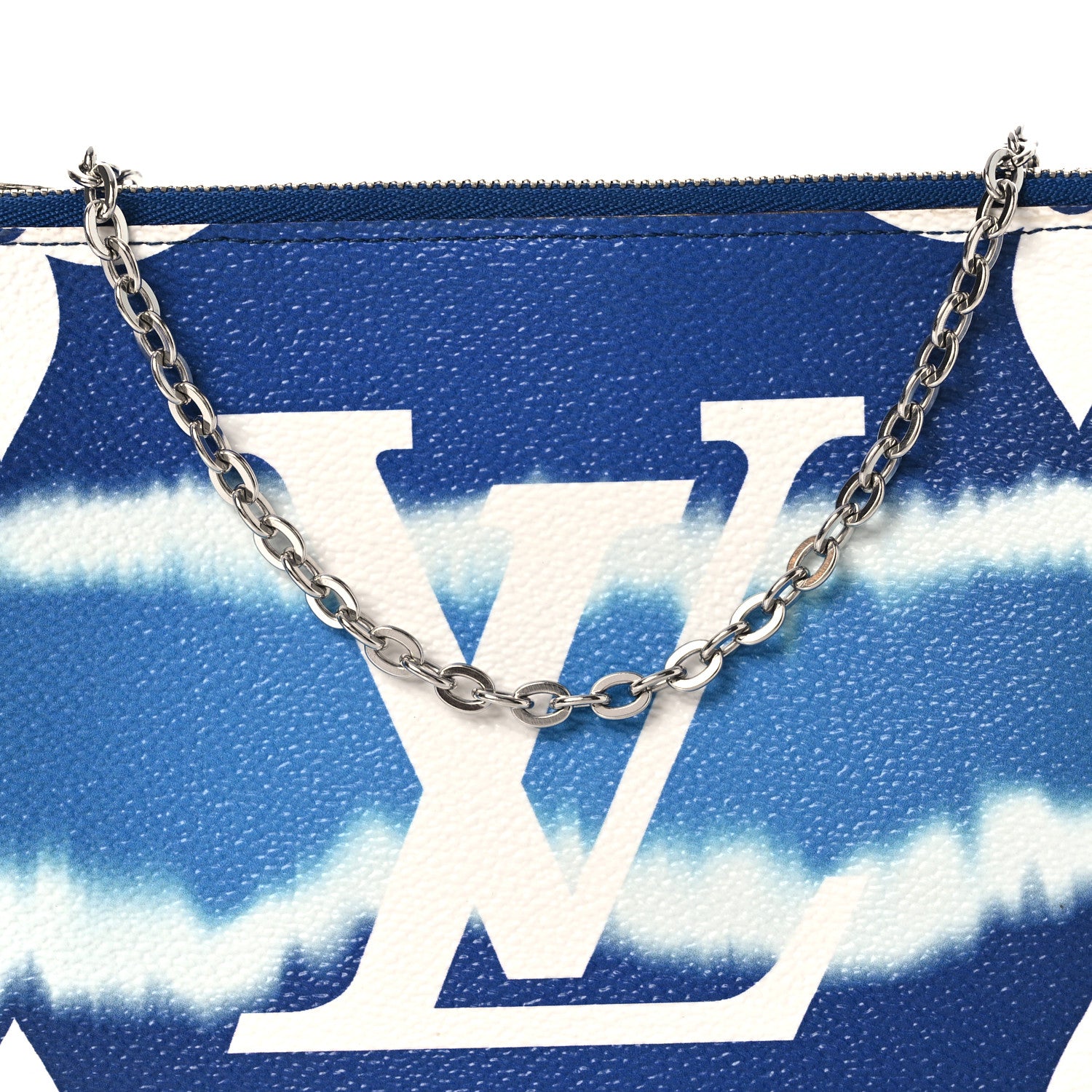 Louis Vuitton Monogram Giant Escale Double Zip Pochette Blue 6 of 10