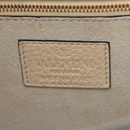 Valentino Garavani Grained Calfskin Rockstud Top Handle Flap Shoulder Bag Light Ivory 6 of 20