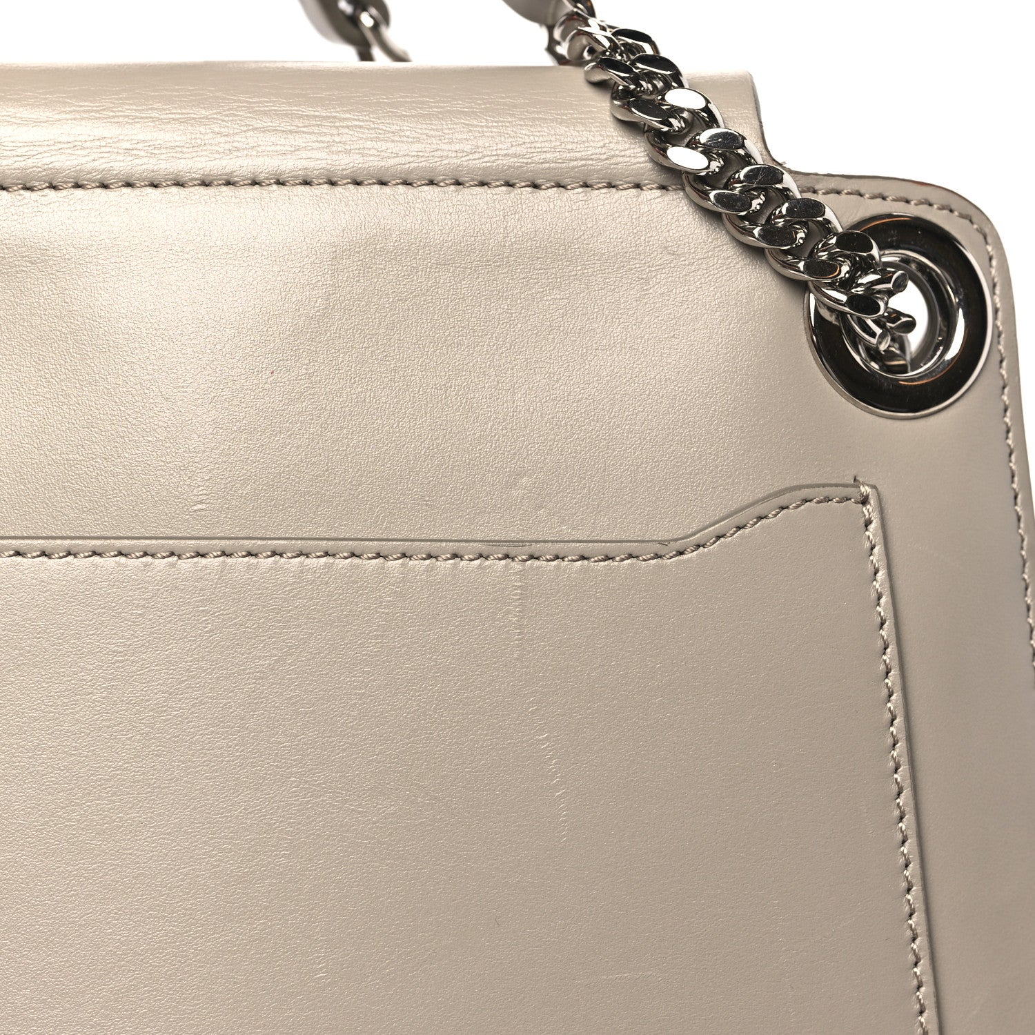 Chloe Shiny Calfskin Medium Annie Shoulder Bag Motty Grey 12 of 13