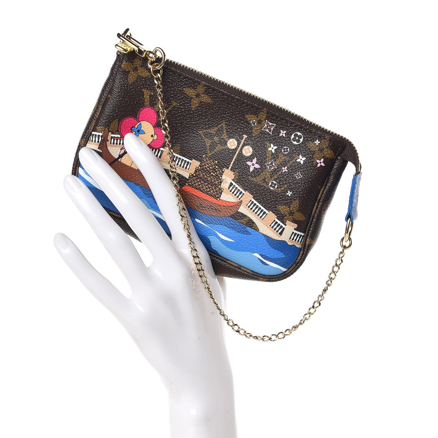 Monogram 2019 Christmas Animation Mini Venice Pochette Accessories Blue