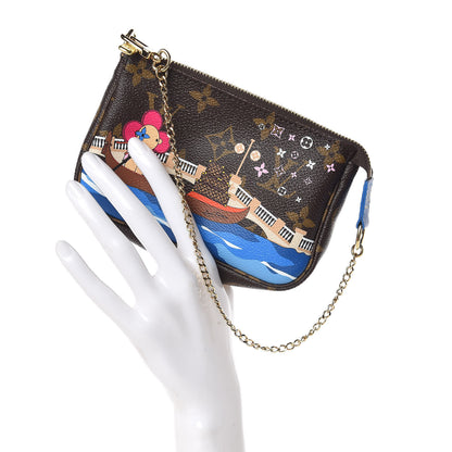 Louis Vuitton Monogram 2019 Christmas Animation Mini Venice Pochette Accessories Blue 2 of 8