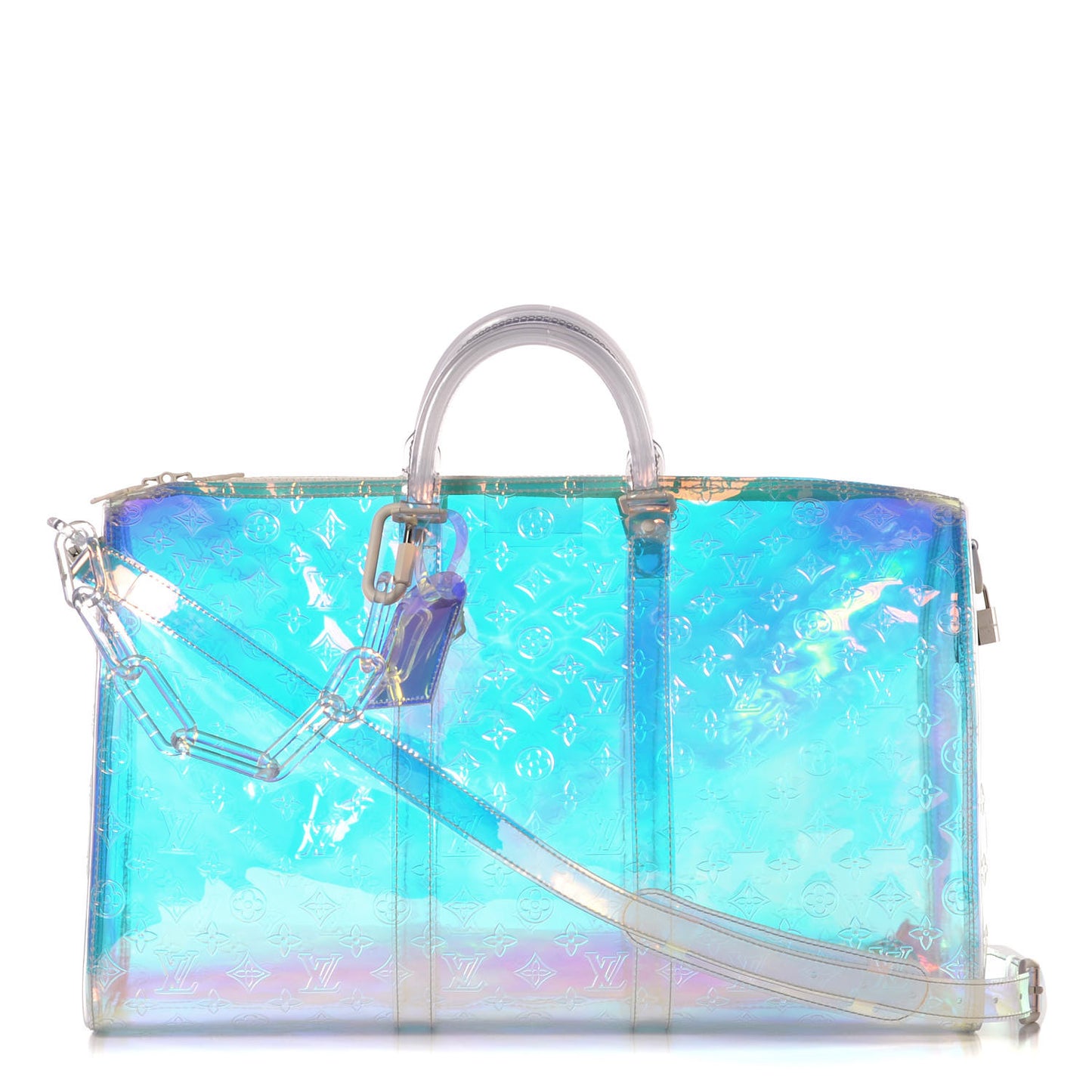 PVC Monogram Keepall Bandouliere 50 Iridescent Prism