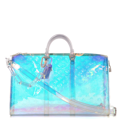 Louis Vuitton PVC Monogram Keepall Bandouliere 50 Iridescent Prism 1 of 9