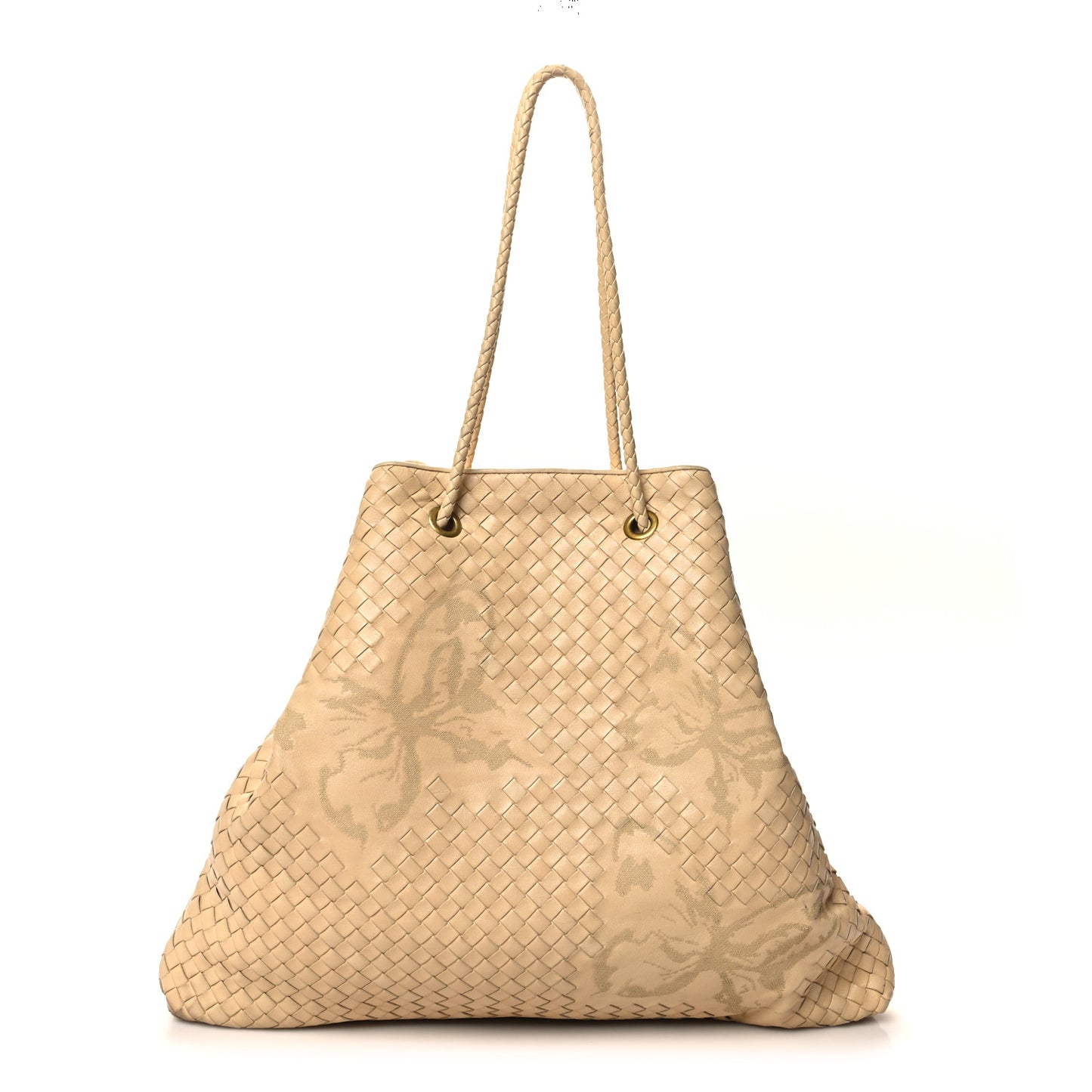 Nappa Intreciatto Butterfly Farfalle Tote Cream