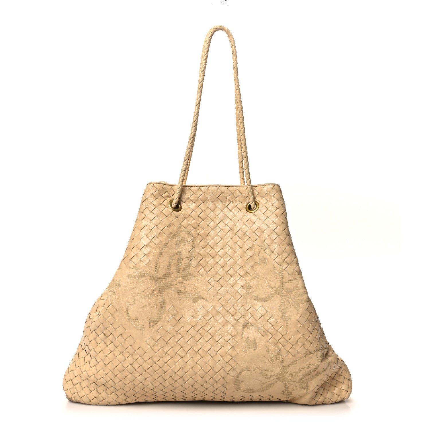 Bottega Veneta Nappa Intreciatto Butterfly Farfalle Tote Cream 1 of 11