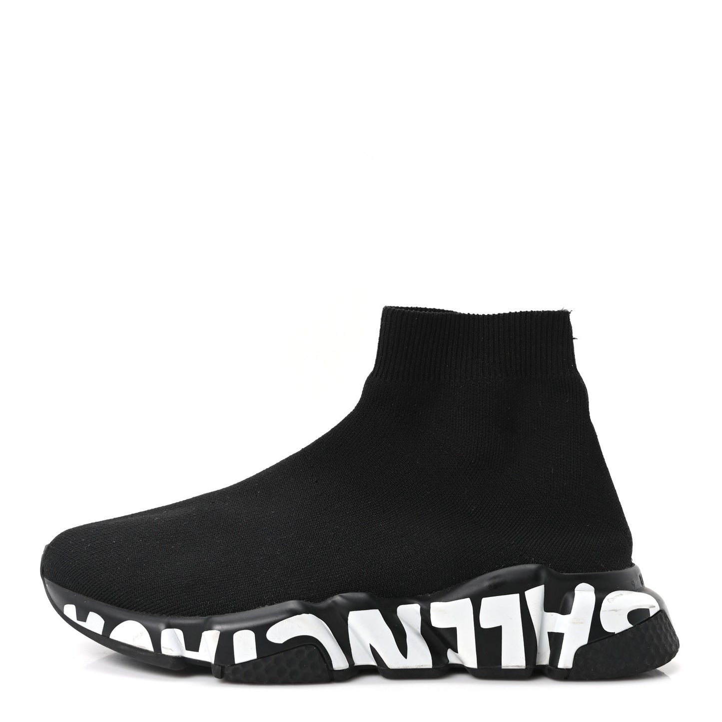 Neoprene Knit Womens Speed Graffiti Sneakers 38 Black White