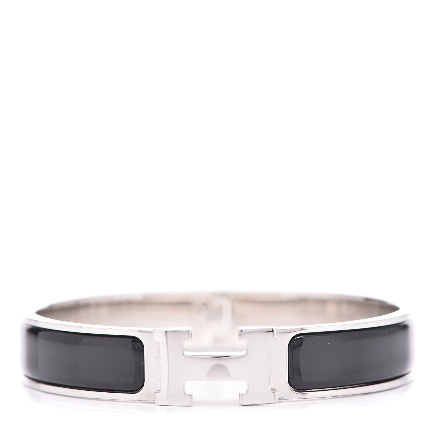 Hermes Enamel Narrow Clic Clac H Bracelet PM Black 1 of 5