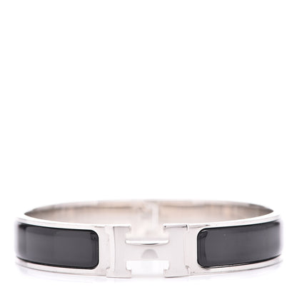 Hermes Enamel Narrow Clic Clac H Bracelet PM Black 1 of 5