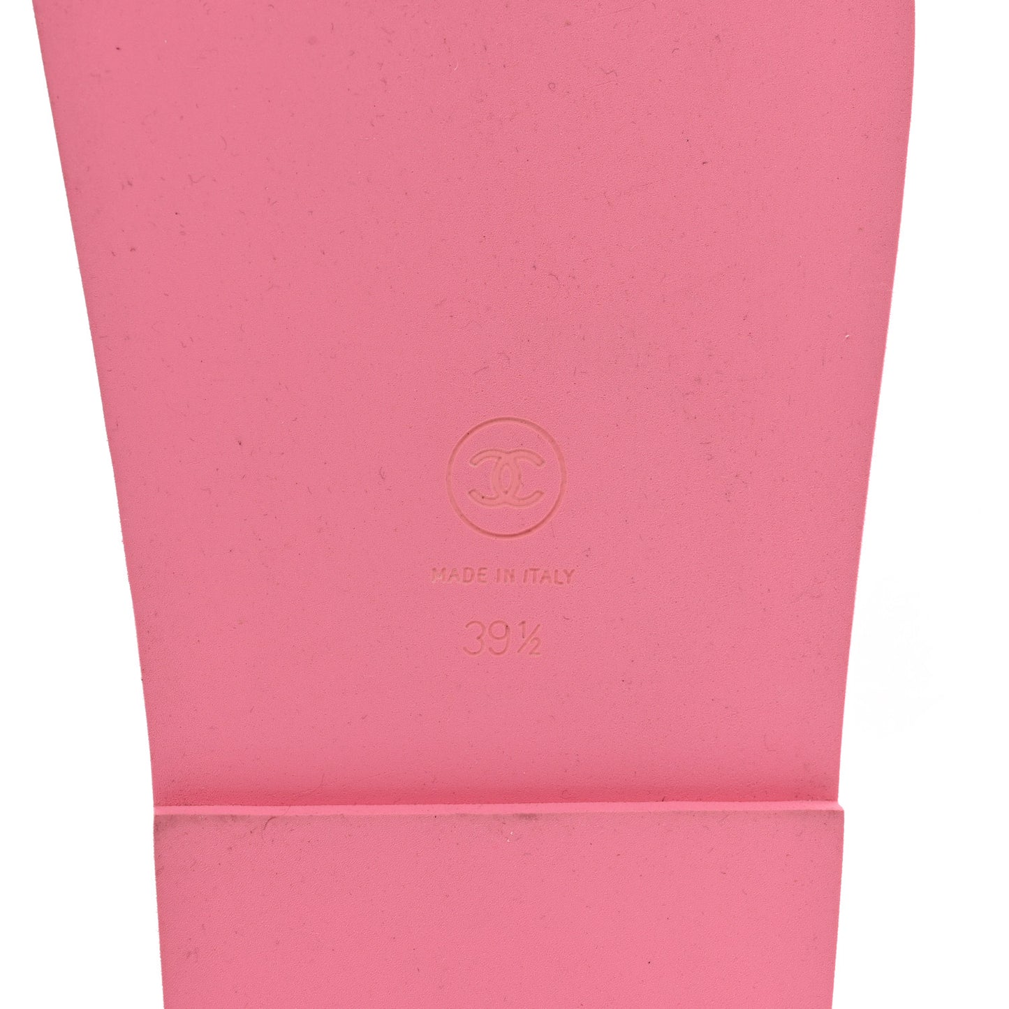 Fabric Lambskin Stitched Resin CC Mules 39.5 Pink Light Pink