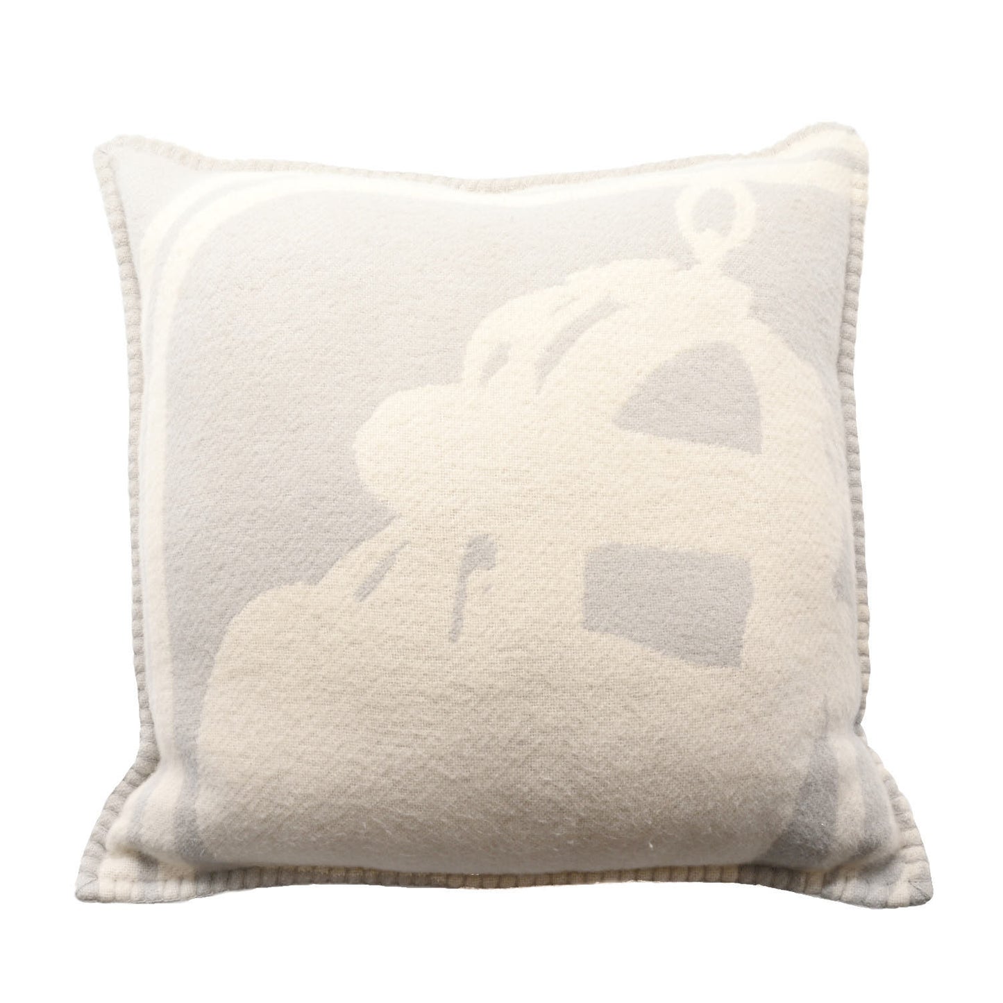 Merino Wool Cashmere Brides De Gala Pillow Gris Perle