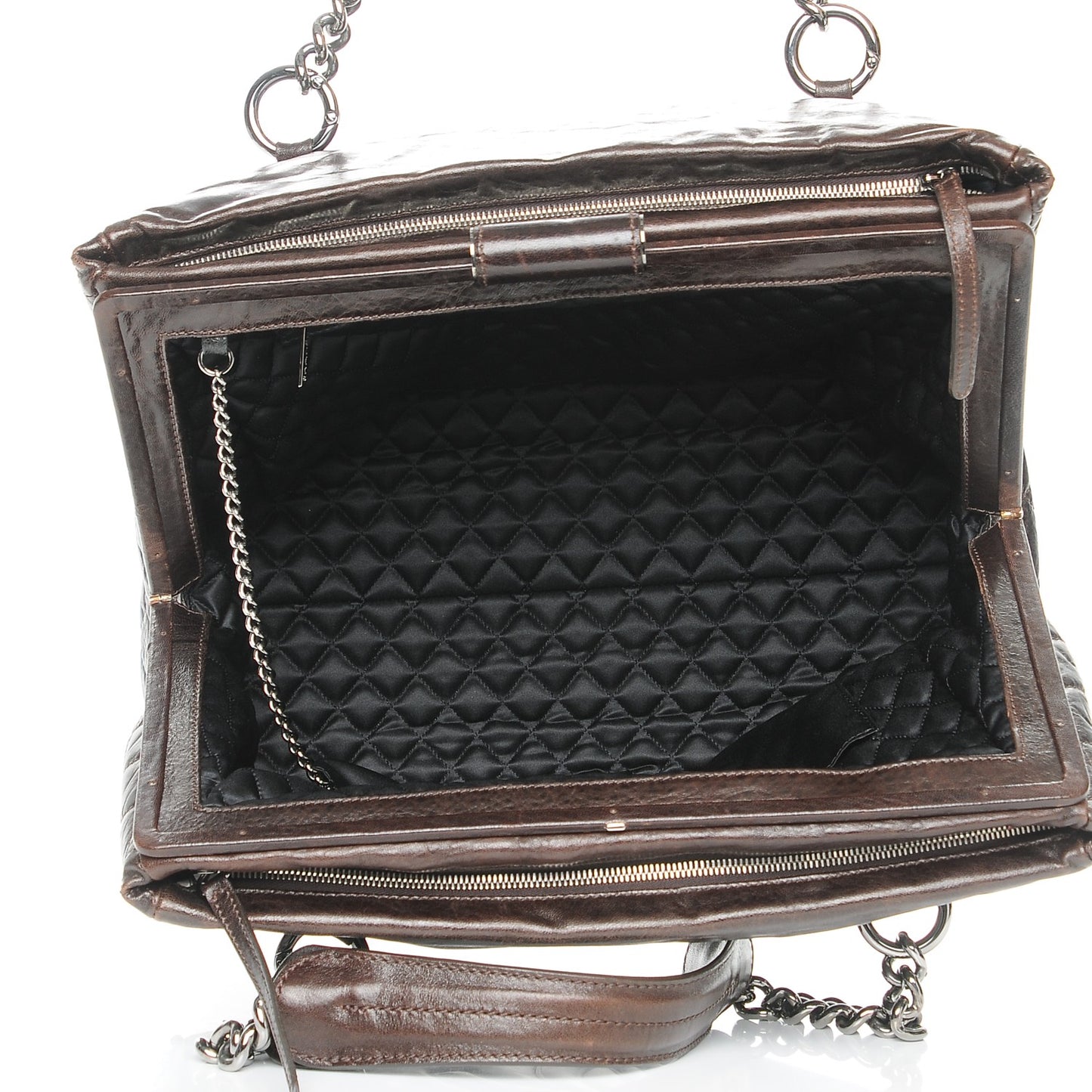 Calfskin Medium Perfect Day Tote Dark Brown