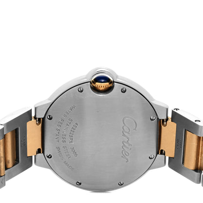Cartier Stainless Steel 18K Yellow Gold 36mm Ballon Bleu De Cartier Quartz Watch 4 of 5