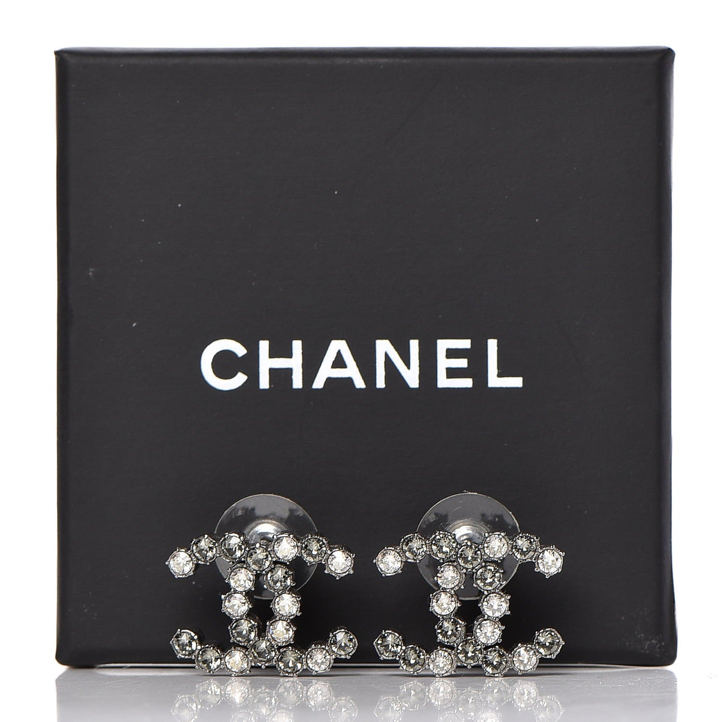 Crystal CC Earrings Silver