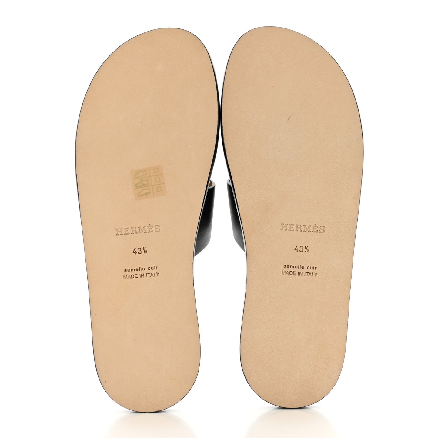 Calfskin Mens Izmir Sandals 43.5 Black