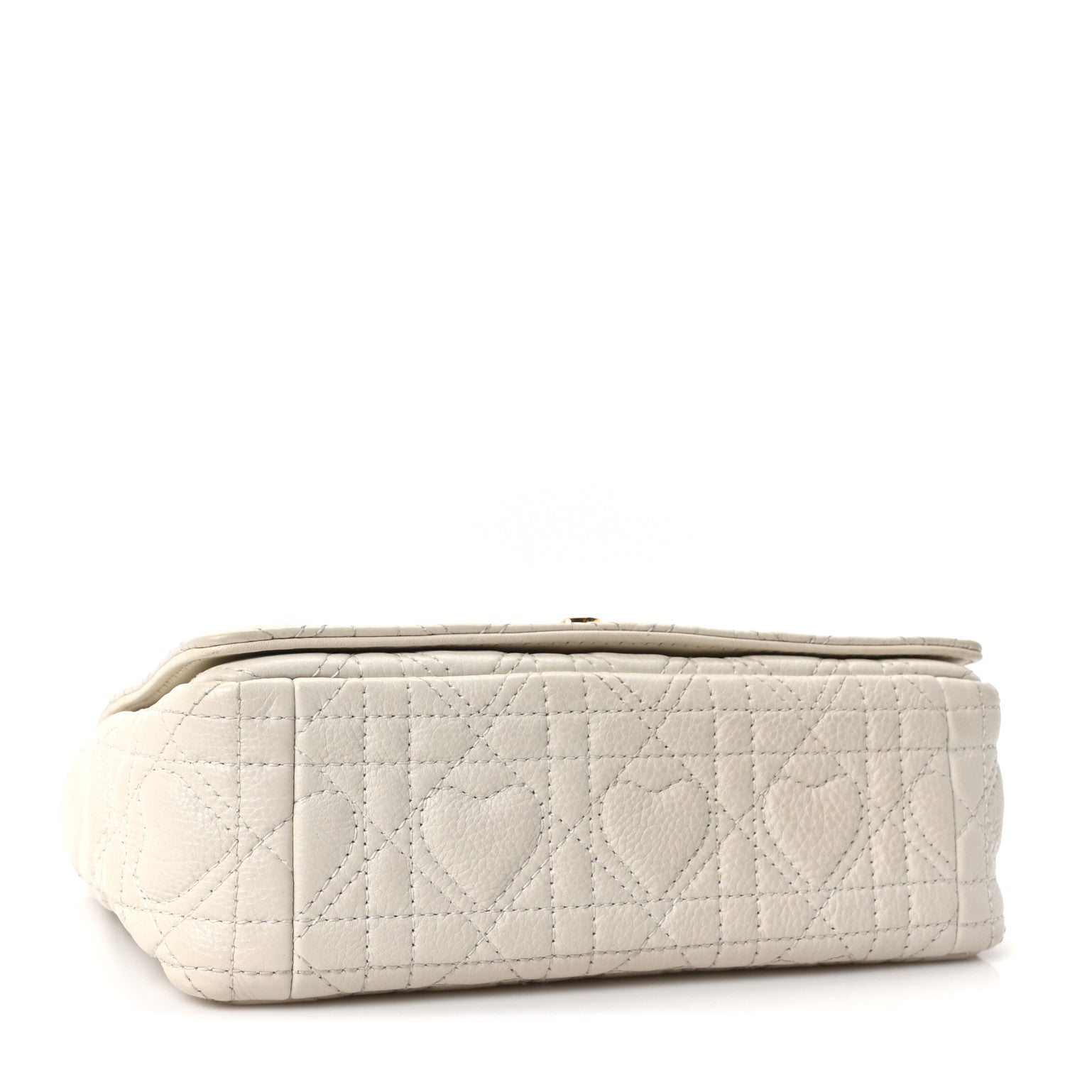 Christian Dior Calfskin Cannage Dioramour Heart Small Caro White Red 3 of 9