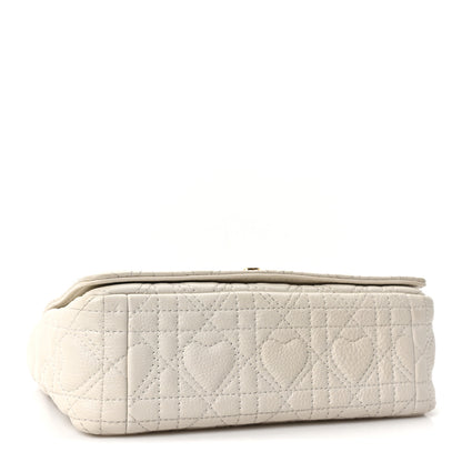 Christian Dior Calfskin Cannage Dioramour Heart Small Caro White Red 3 of 9