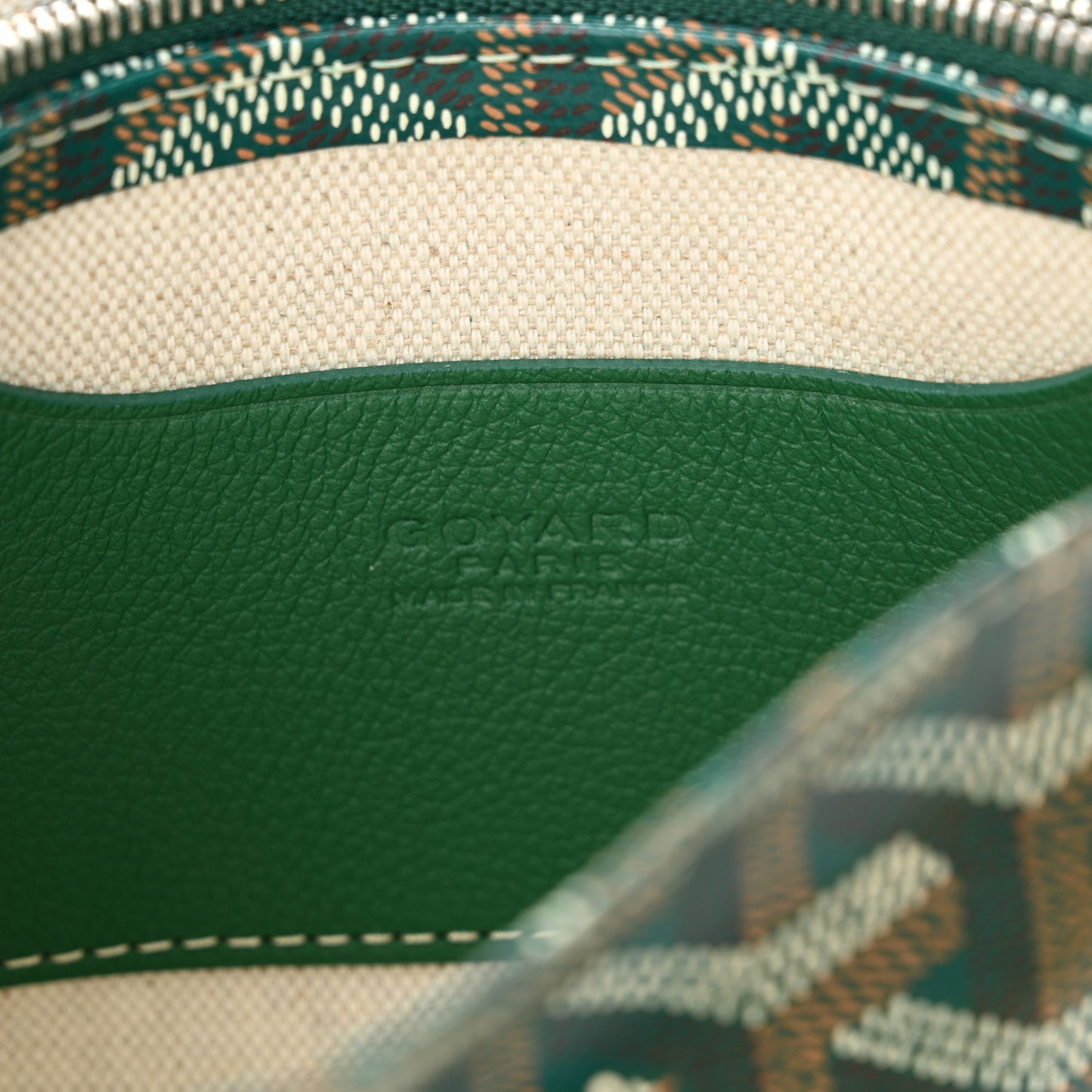 Goyardine Plumet Wallet Clutch Green