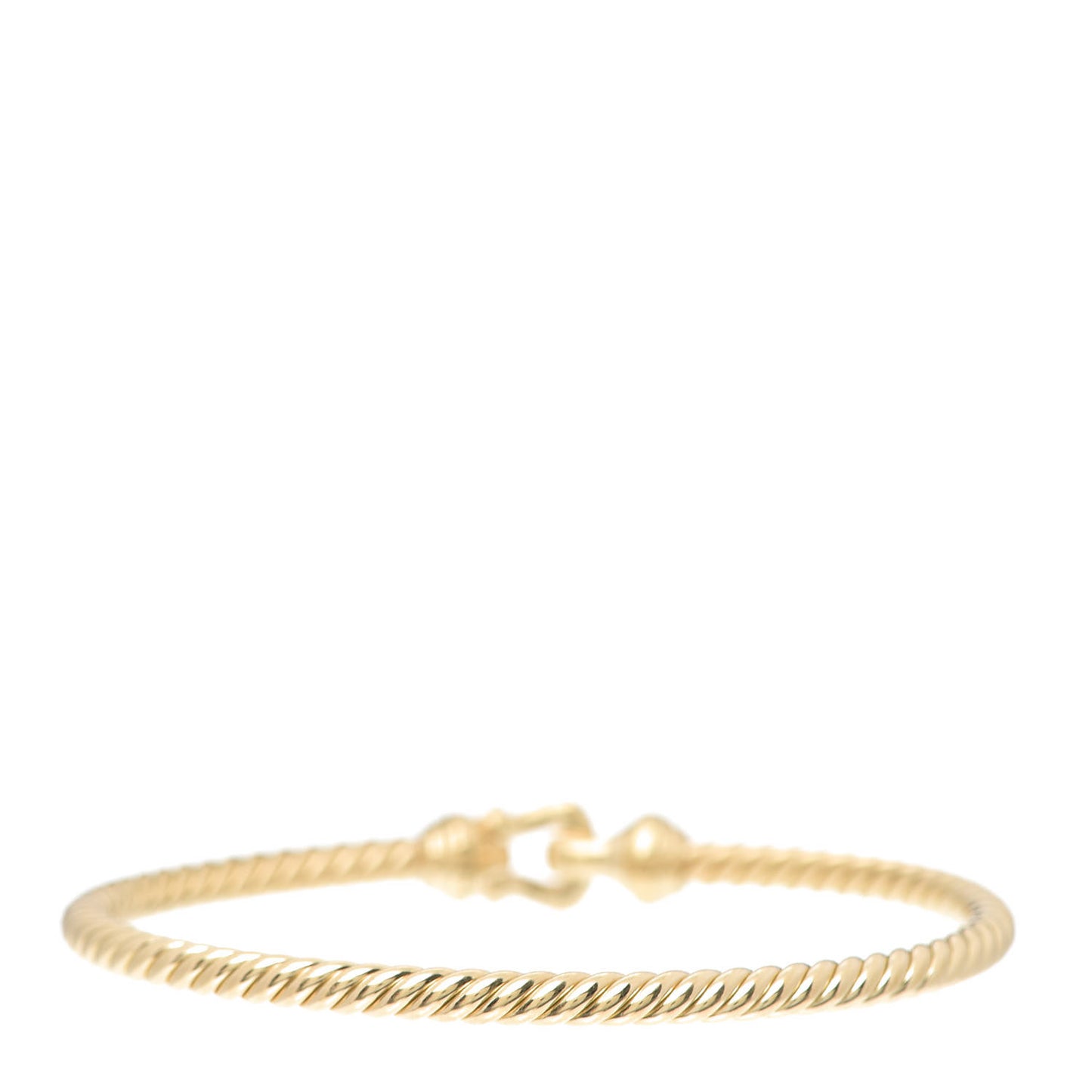 18K Yellow Gold Diamond 3.5mm Cable Buckle Bracelet