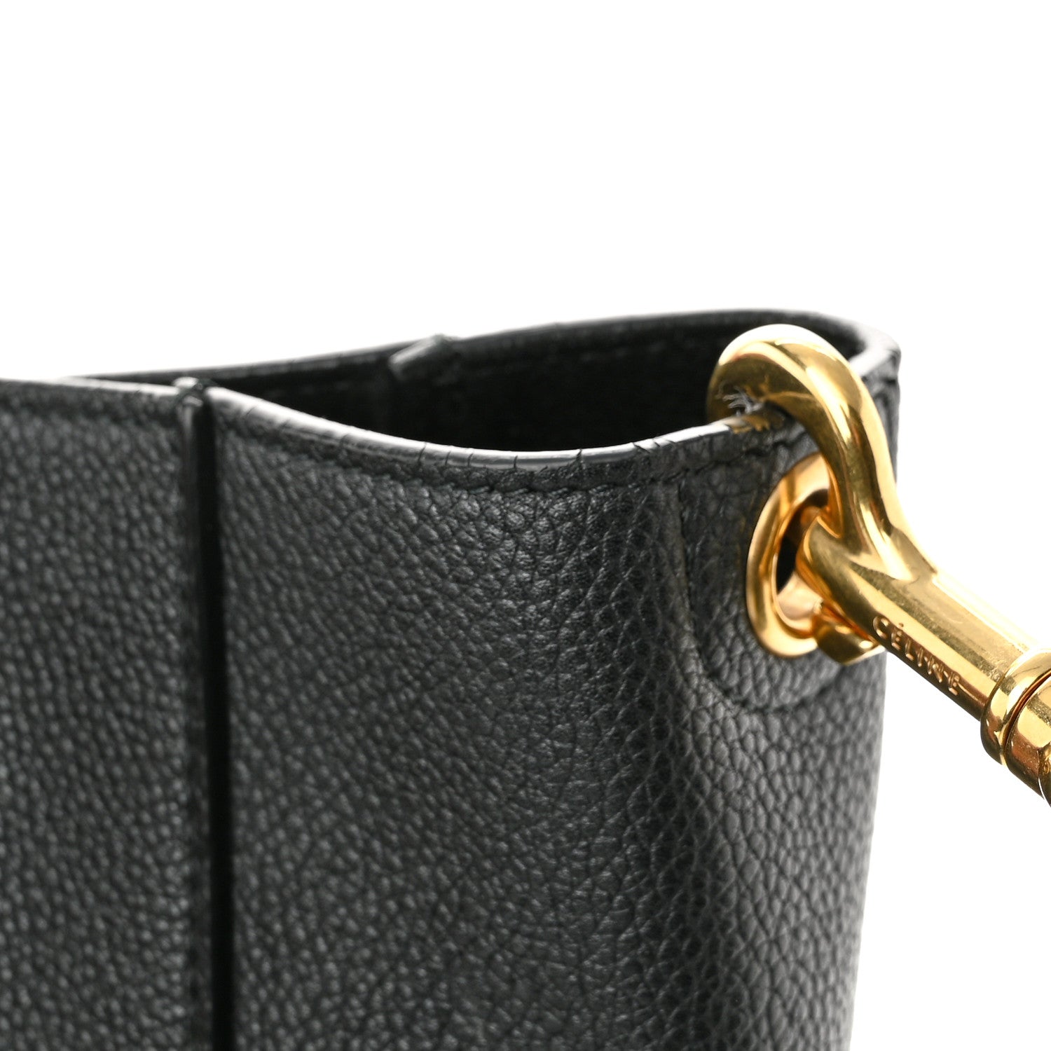 Celine Soft Grained Calfskin Small Sangle Bucket Bag Black 13 of 14