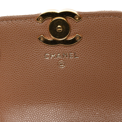Chanel Caviar Quilted Coco First Clutch With Chain Beige 6 of 11