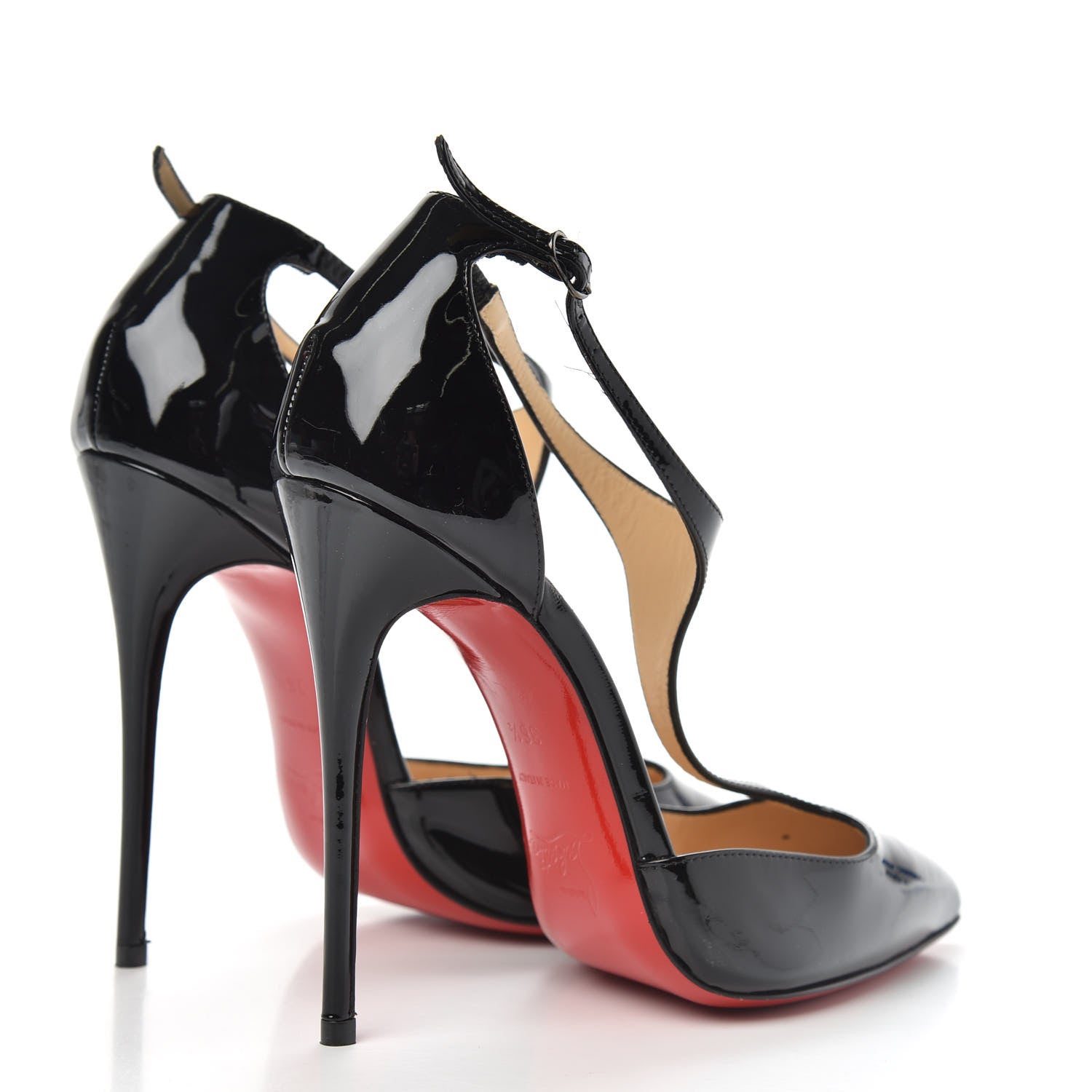 Christian Louboutin Patent J String 120 Pumps 36.5 Black 4 of 7