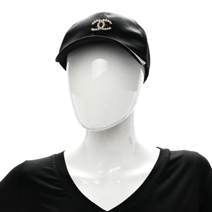 Chanel Silk Pearl CC Cap Hat Black 2 of 7
