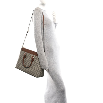 Gucci GG Supreme Monogram Large Zip Top Tote Beige Tuscany 2 of 10